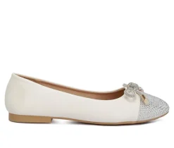 Sale London Rag Women's Rhinestone Toe Cap Flats