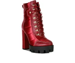 Outlet London Rag Women's Scotch Lace Up Heeled Booties