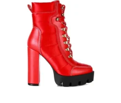 Discount London Rag Women's Scotch Lace Up Heeled Booties