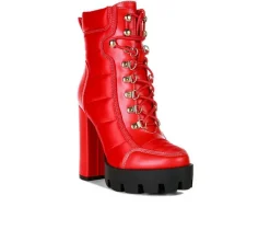 Discount London Rag Women's Scotch Lace Up Heeled Booties