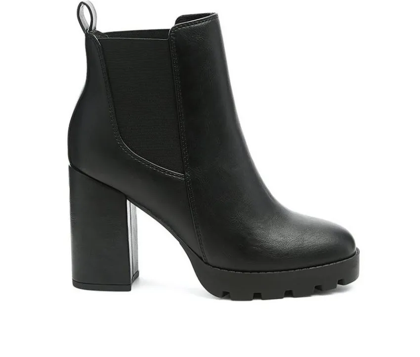 Best London Rag Women's Sonia Block Heel Booties