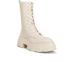 Discount London Rag Women's Tatum Mid Calf Combat Boots