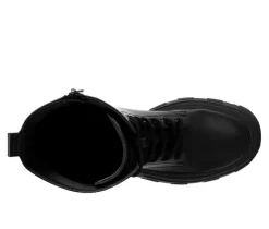 Best London Rag Women's Tatum Mid Calf Combat Boots