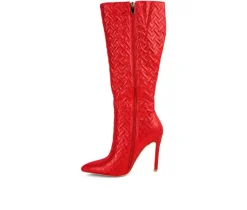 Best London Rag Women's Tinkles Knee High Stiletto Boots