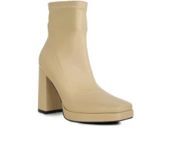 Clearance London Rag Women's Tintin Block Heel Booties