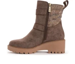 Best MUK LUKS Women's Finley Faith Heeled Winter Booties