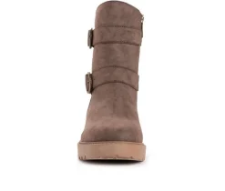 Best MUK LUKS Women's Finley Faith Heeled Winter Booties