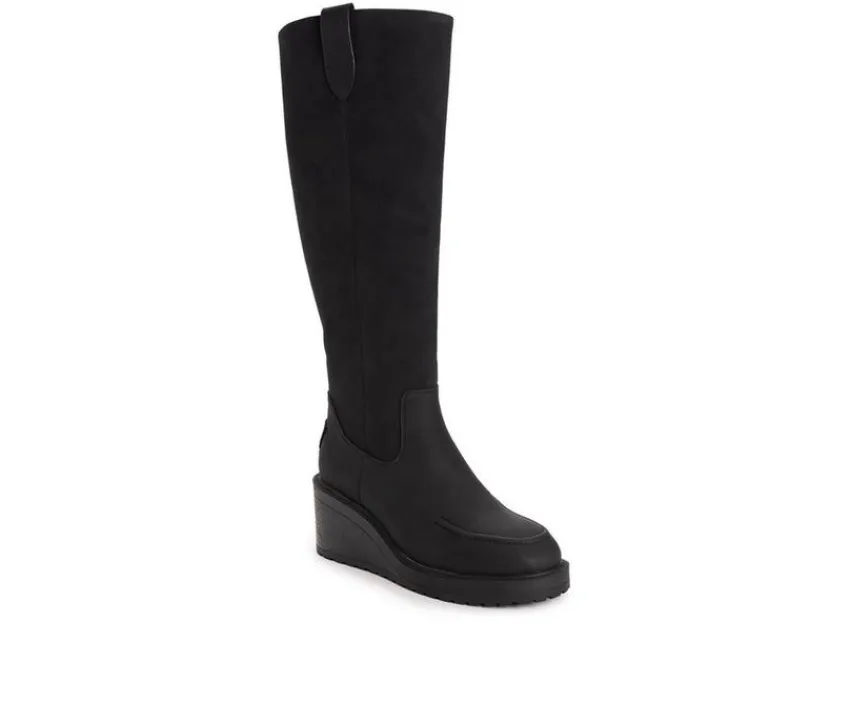 Outlet MUK LUKS Women's Sloane Knee High Wedge Boots