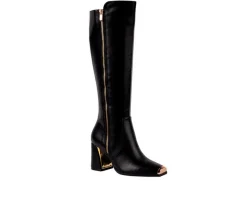Best Ninety Union Women's Link Knee High Heeled Boots
