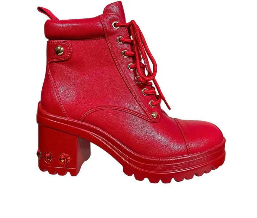 Online Ninety Union Women's Thunder Heeled Combat Boots
