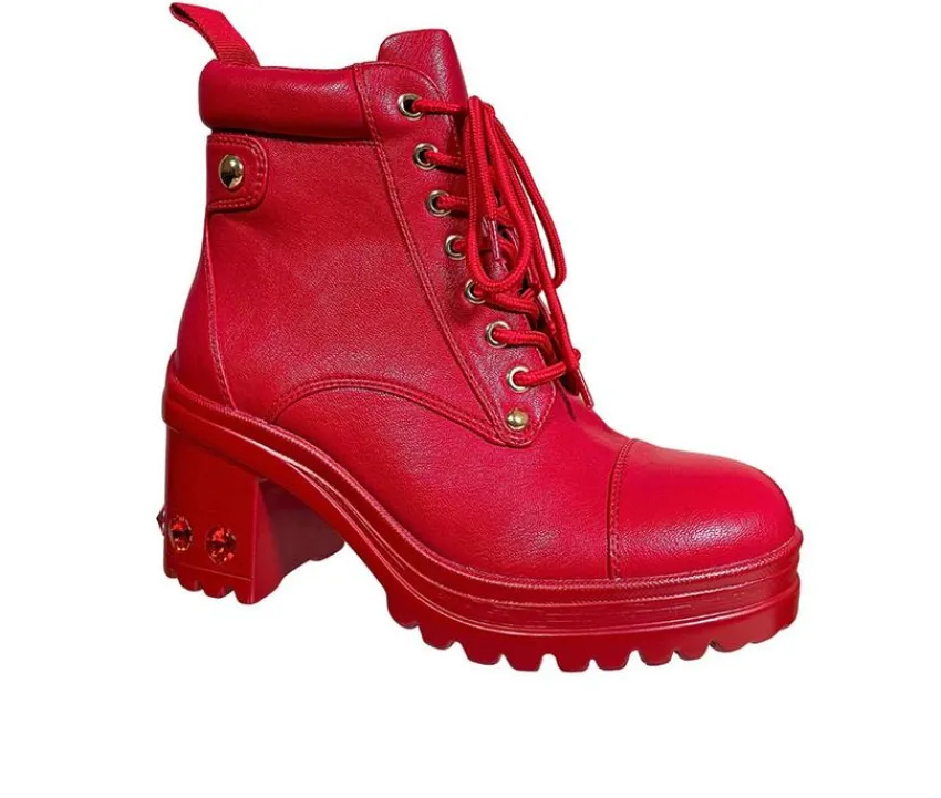 Online Ninety Union Women's Thunder Heeled Combat Boots