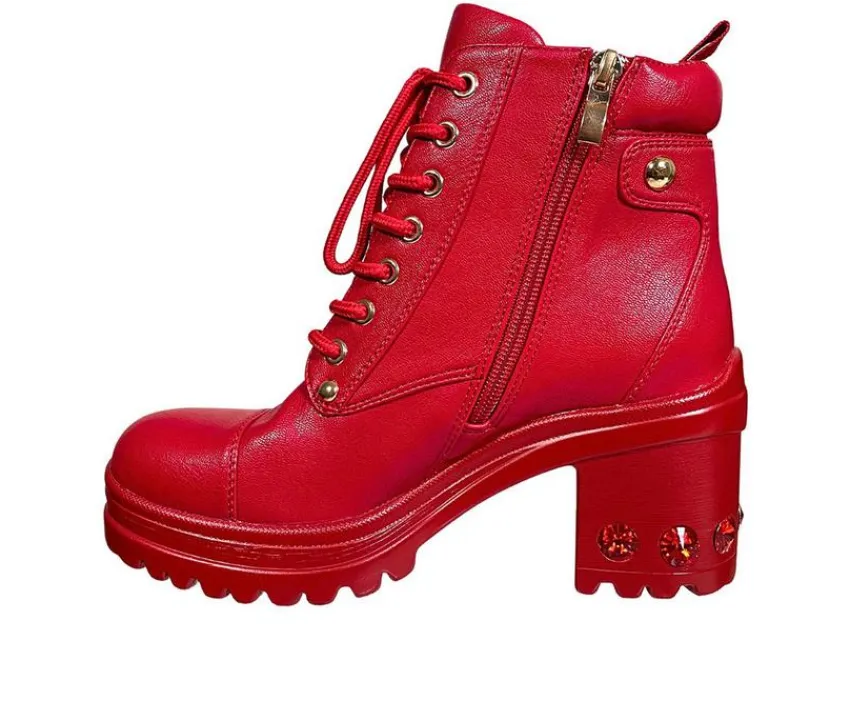 Online Ninety Union Women's Thunder Heeled Combat Boots
