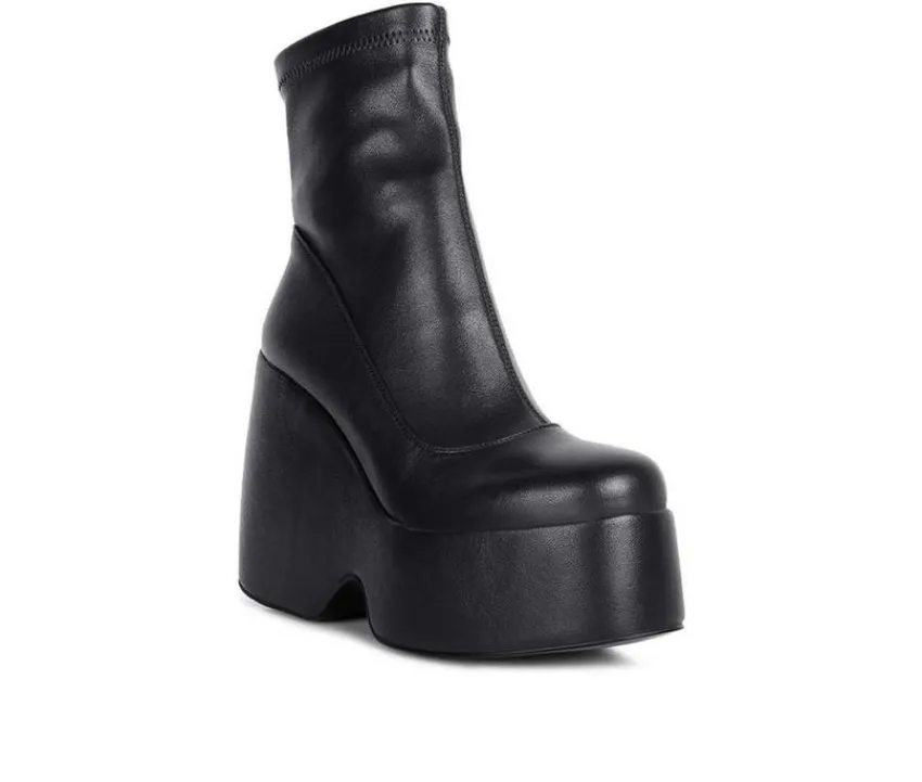 Best Rag & Co Women's Purnell Wedge Platform Booties