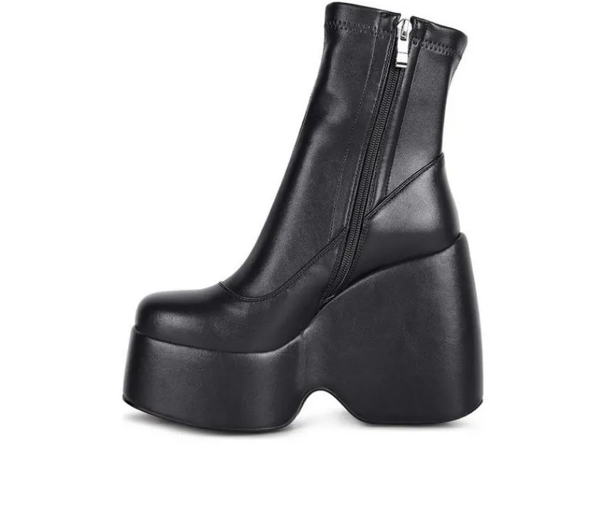 Best Rag & Co Women's Purnell Wedge Platform Booties