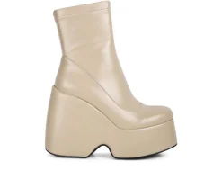 Discount Rag & Co Women's Purnell Wedge Platform Booties