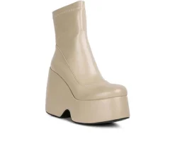 Discount Rag & Co Women's Purnell Wedge Platform Booties