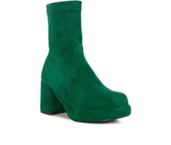 New Rag & Co Women's Two Cubes Heeled Booties