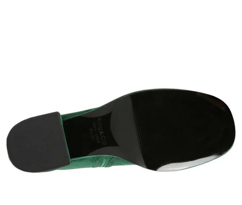 New Rag & Co Women's Two Cubes Heeled Booties