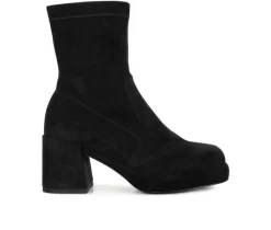 Clearance Rag & Co Women's Two Cubes Heeled Booties