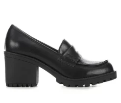 Clearance Soda Women's Kinder Heeled Loafers