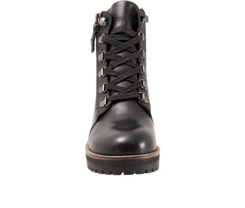 Hot Softwalk Women's Everett Lace Up Combat Boots