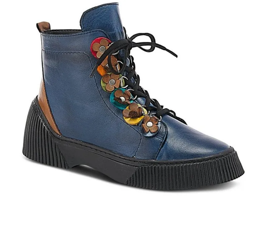 Clearance SPRING STEP Women's Yeba Lace Up Booties