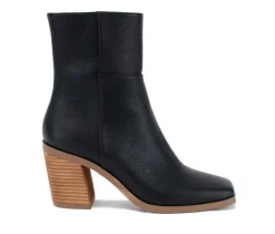 Clearance Yellow Box Women's Maora Low Calf Heeled Booties