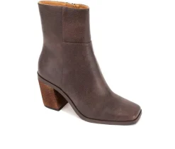 Clearance Yellow Box Women's Maora Low Calf Heeled Booties